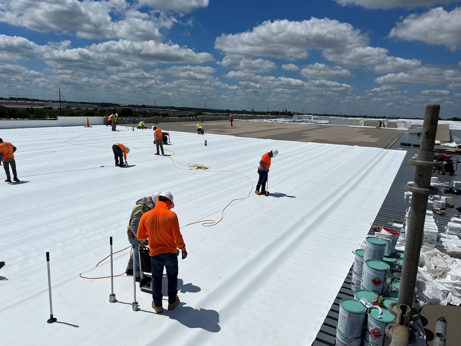 Commercial roofing work in Toledo, OH