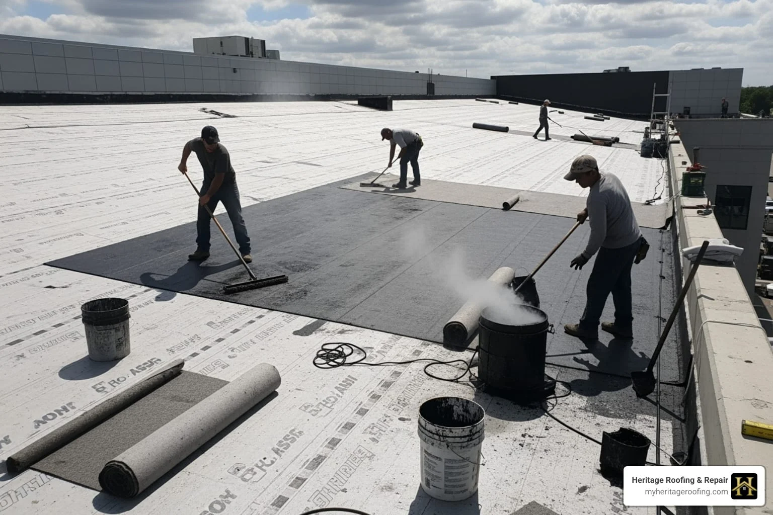 Built-Up Asphalt Roofing in