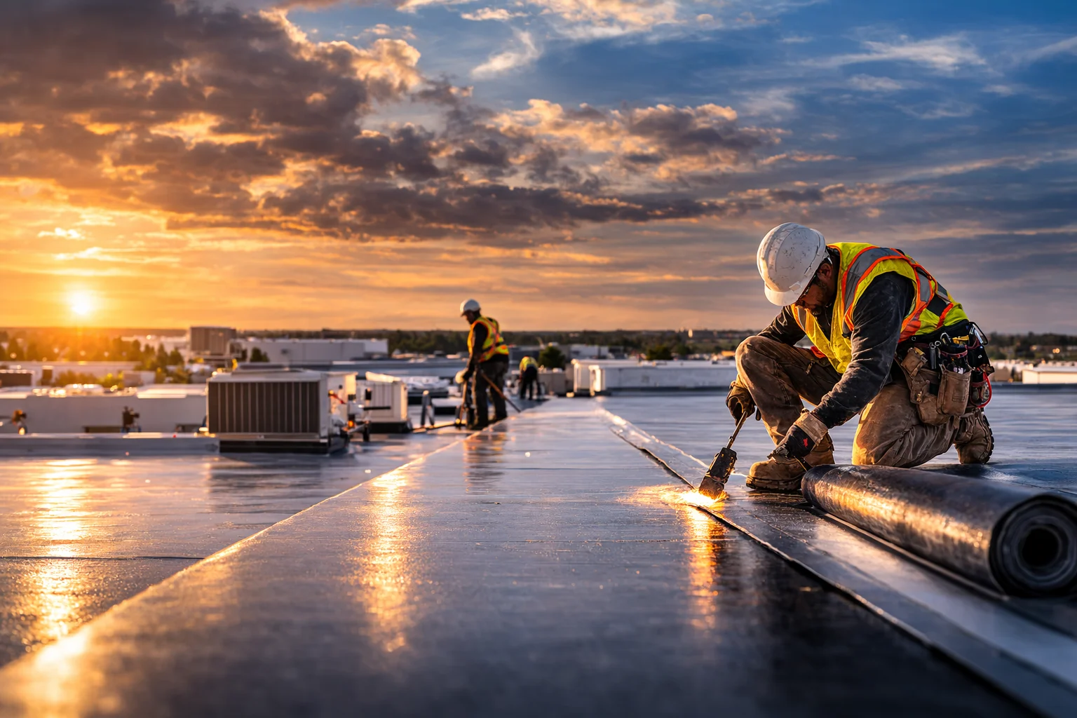 Commercial Roof Tear-Off and Replacement in